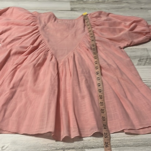 The GREAT. Pale Pink Ruffled Blouse Size 1 - Picture 11 of 12